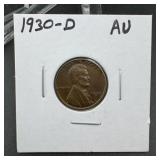 1930-D Lincoln Wheat Cent AU ï¿½ Lincoln Wheat Cent