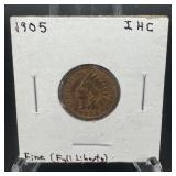 1905 Indian Head Cent ï¿½ Fine (full Liberty). Solid