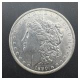 1890-s Morgan Silver Dollar; San Francisco Mint Mo
