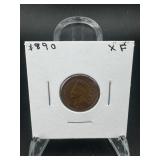 1890 Indian Head Cent ï¿½ Xf. Chocolate Brown Surfac