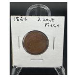 1864 Two?cent Piece ï¿½ Early Bronze Issue. Historic