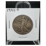 1940 Walking Liberty Silver Half Dollar - Classic