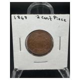 1869 Two-cent Piece ï¿½ Classic Shield Reverse Civil