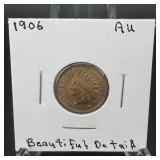 1906 Indian Head Cent ï¿½ About Uncirculated (au). M