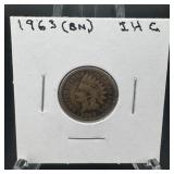 1863 Indian Head Cent (bronze) ï¿½ Extremely Fine. C