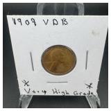 1909 Vdb Lincoln Wheat Cent ï¿½ Key First?year Issue