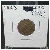 1863 Indian Head Cent ï¿½ Circulated Civil War Era B