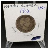 1902 Barber Silver Quarter