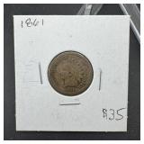 1861 Indian Head Cent Penny