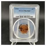 1958 Lincoln Wheat Cent  Pcgs Proof 65rd
