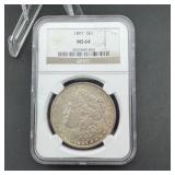 1897 Morgan Silver Dollar NGC MS63 90% Silver