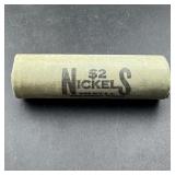Vintage $2 Nickel Roll Better Date End Coins ï¿½ 40