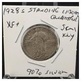 1928-s Standing Liberty Silver Quarter; Higher Gra