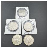 Kennedy Lot (5); 1964, 1965, 1978-D, 1980-D & 1982