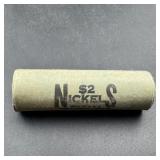 Vintage $2 Nickel Roll Better Date End Coins ï¿½ 40