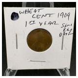 1909 1st Year Wheat Cent Semi Key Date