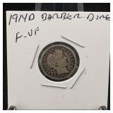 1914-d Barber Silver Dime