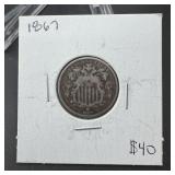 1867 Shield Nickel