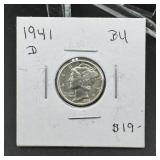 1914-D Mercury Silver Dime Higher Grade 90% Silver