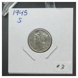 Stunning 1945-s Mercury Dime - Looks Uncirculated