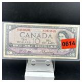 $10.00 1954 Canada Note