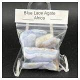 Bag Of Polished Blue Lace Agate From Africa