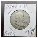 1949-s Franklin Silver Half Dollar