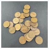 Lot of 30 Wheat Cent Pennies ï¿½ Unsearched