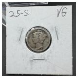 1925-S Mercury Silver Dime