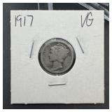 1917 Mercury Silver Dime