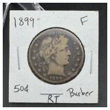 1899 Barber Silver Half Dollar 90% Silver