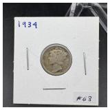 1934 Mercury Dime