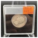 1932-d Washington Silver Quarter