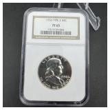 1956 Franklin Half Dollar Proof Type 2 ï¿½ NGC PF65