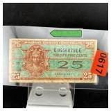 1954 Korea Era Series 521 Military Pay Certificate