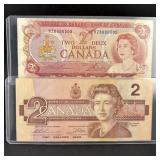 2 Note $2.00 Canada  L