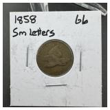 1858 Flying Eagle Cent ï¿½ Small Letters