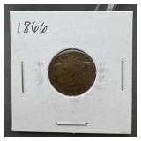 1866 Indian Head Cent Penny