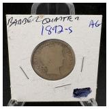 1892-s Barber Silver Quarter