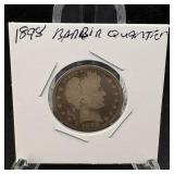 1898 Barber Silver Quarter