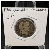 1900 Barber Silver Quarter