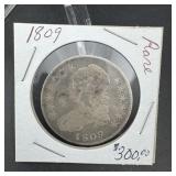 1809 Capped Bust Half Dollar ï¿½ Early U.s. Silverd.