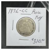 Rare 1876-cc Seated Liberty Quarter ï¿½ Carson City