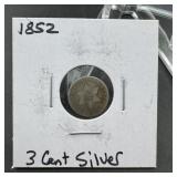 1852 Three Cent Silver (Trime)