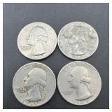 (4) 1965 Washington Quarters