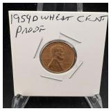 1954d Wheat Cent Proof