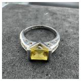 Citrine Colored Ring Size 9