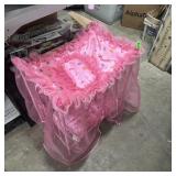 Doll Cradle With Pink Bedding