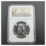 1961 Franklin Silver Half Dollar Ngc Pf64