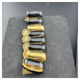 Monet Black Enamel And Gold Bracelet